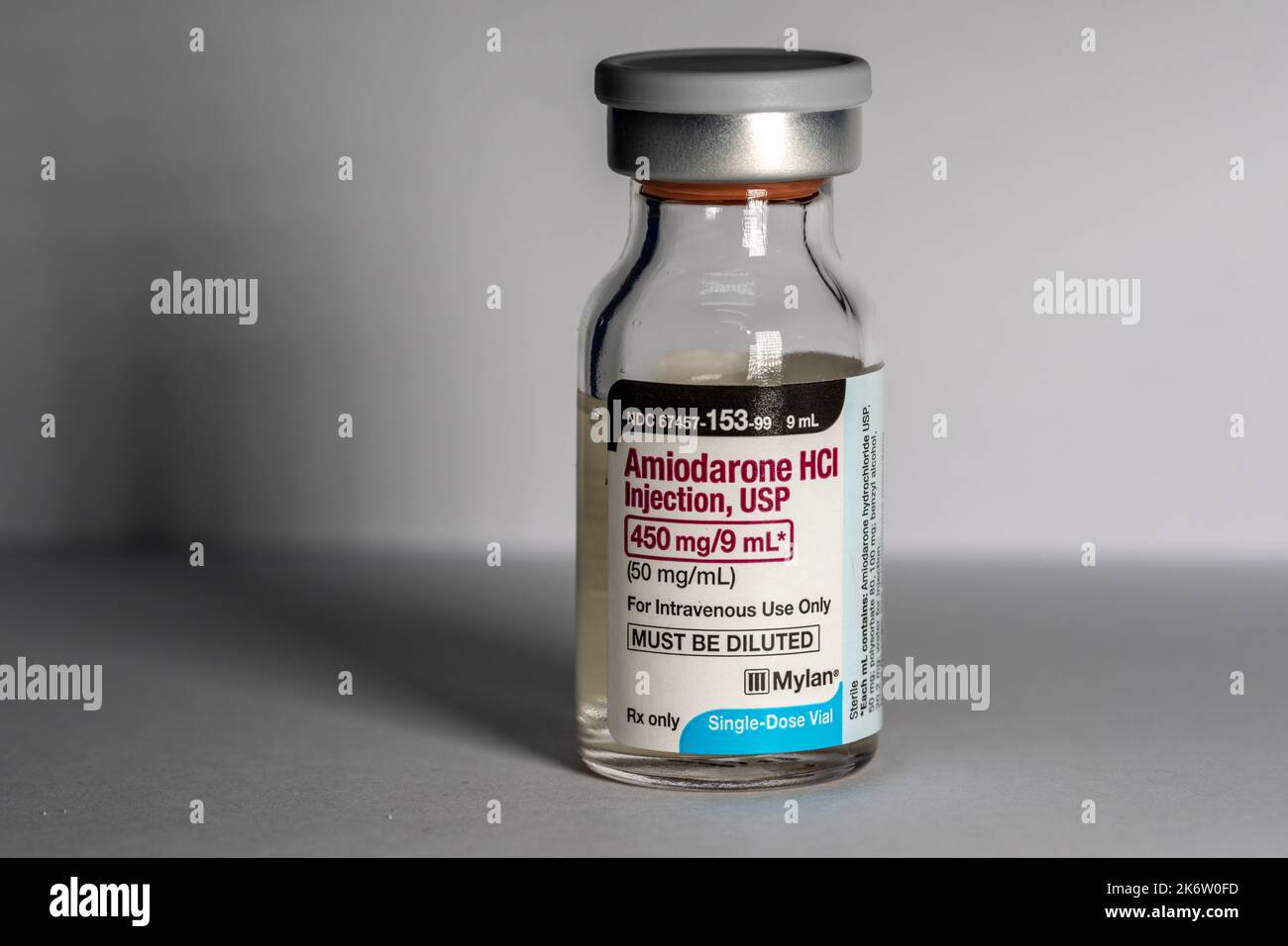 amiodarone injection vial Stock Photo