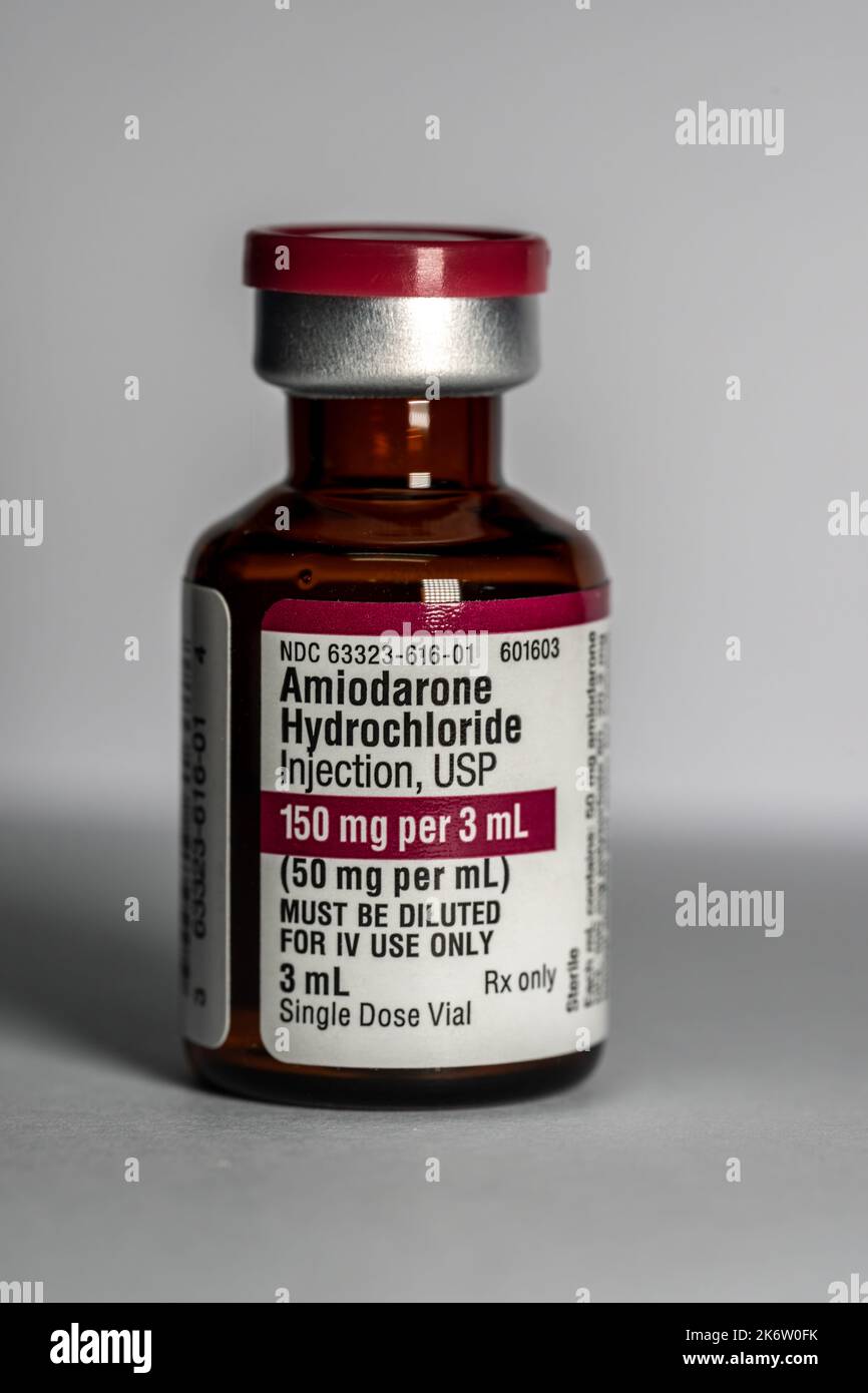 amiodarone injection Stock Photo