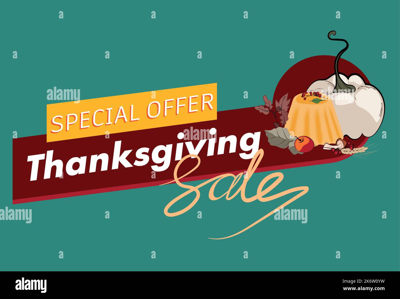 Happy Thanksgiving holiday vector design template for websites, posters