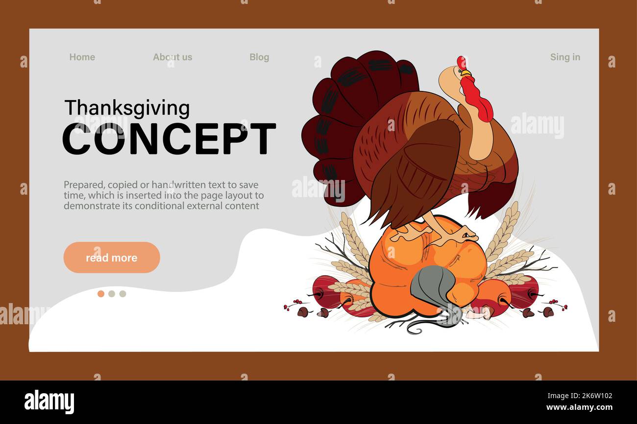 Happy Thanksgiving holiday vector design template for websites, posters ...