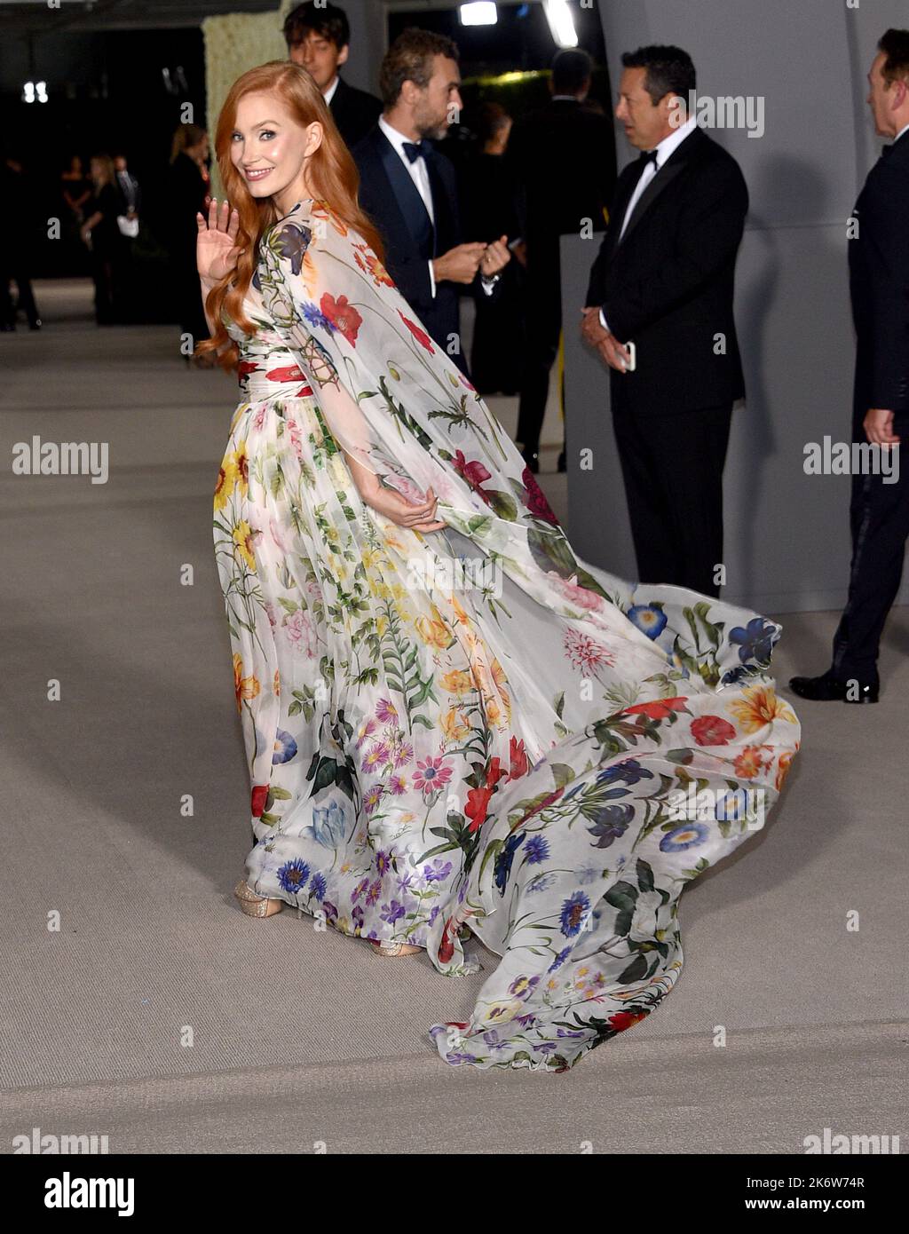 Jessica Chastain arriving at The Second Annual Academy Museum Gala held