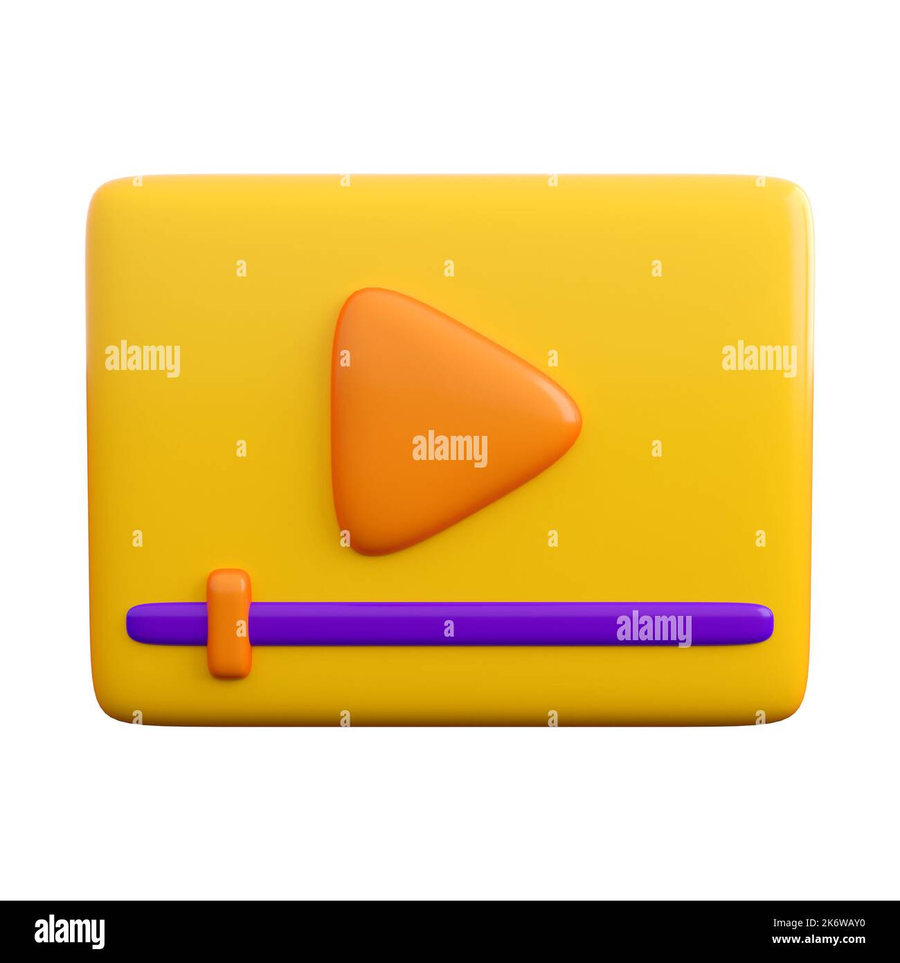 3d play video icon with scroll bar. Playing, streaming video, social ...