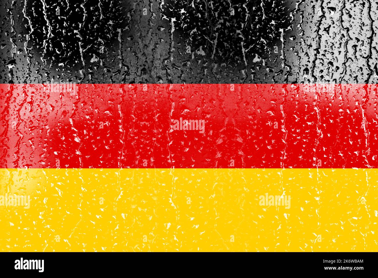 3D Flag of Germany on a glass with water drop background Stock Photo ...
