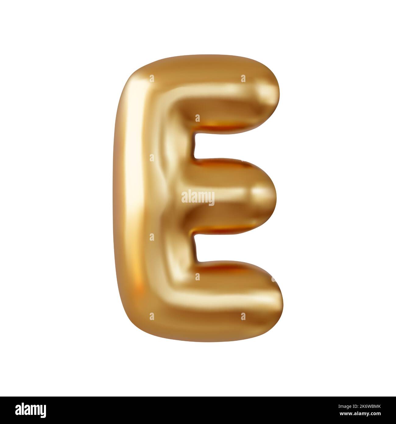 3d letter E uppercase Stock Vector