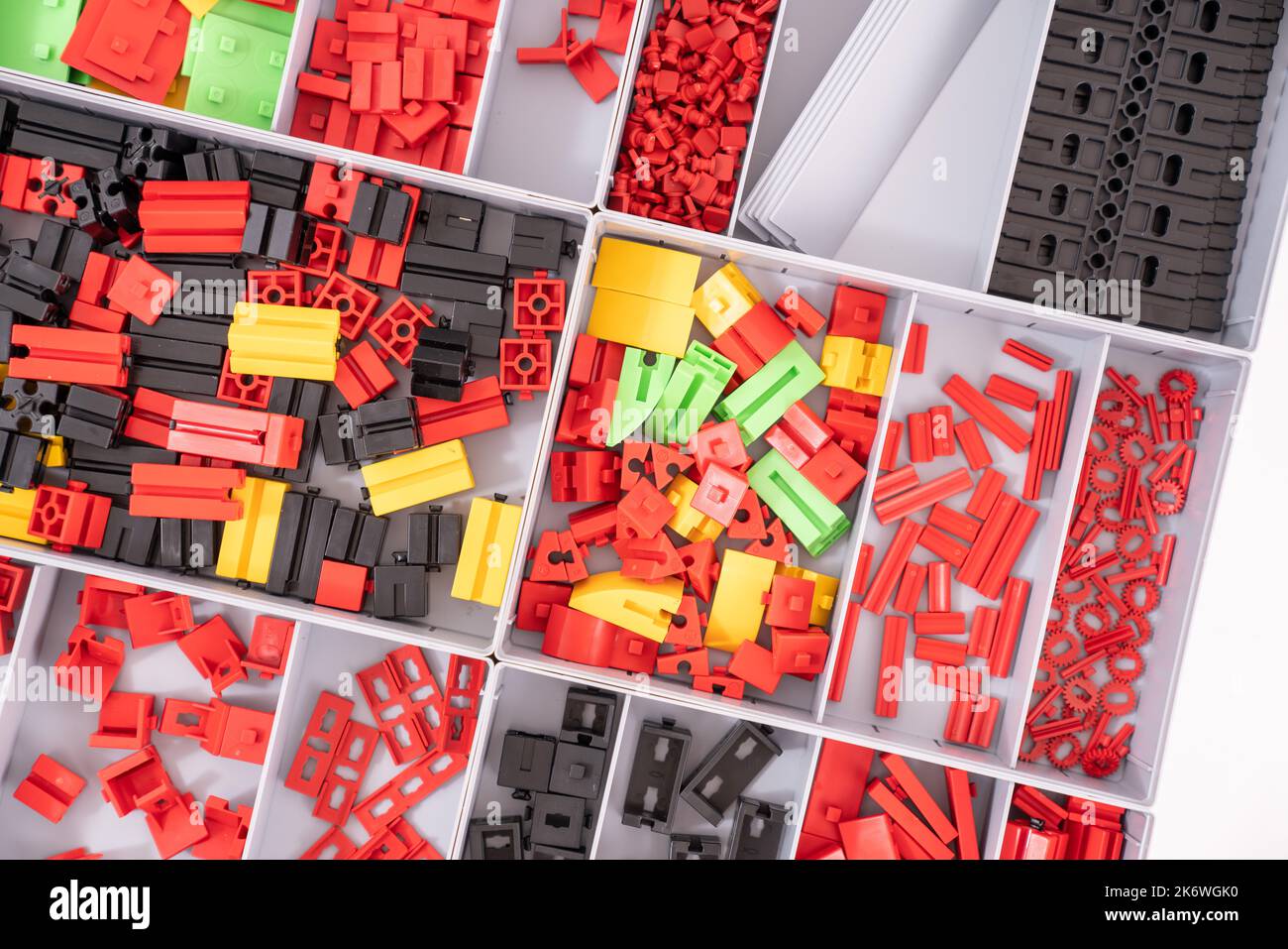 children's constructor color plastic parts building blocks Stock Photo ...