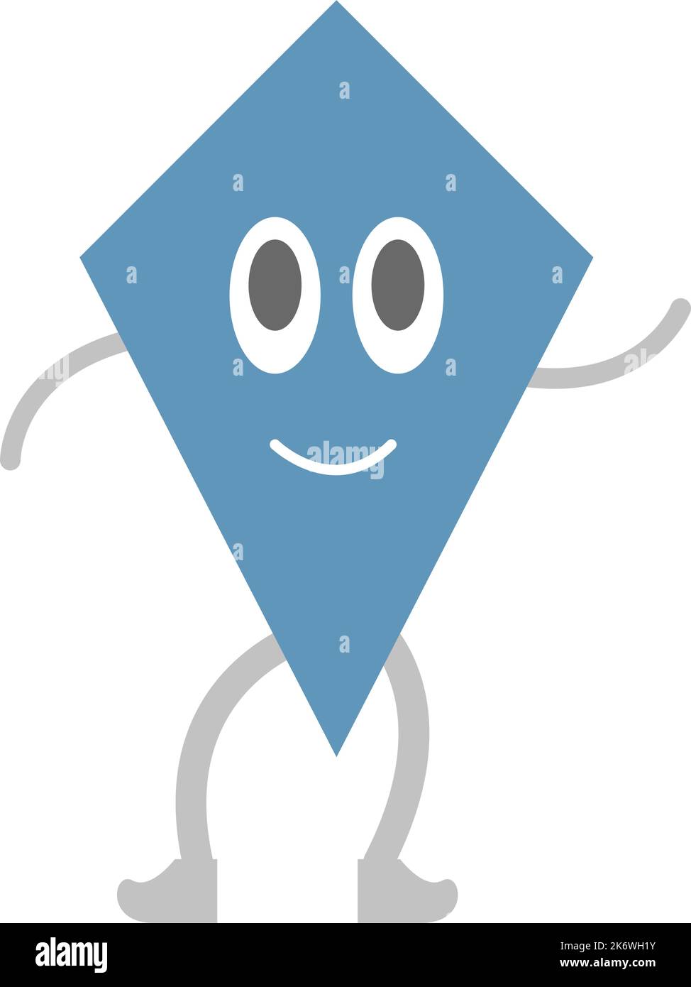 Kite cartoon geometric shape for kids to learn basic math education