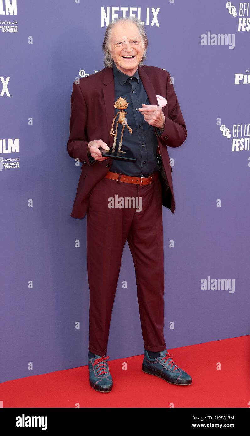 Oct 15, 2022 - London, England, UK - David Bradley attending 66th BFI London Film Festival Headline Gala - Guillermo Del Toro's Pinocchio World Premie Stock Photo