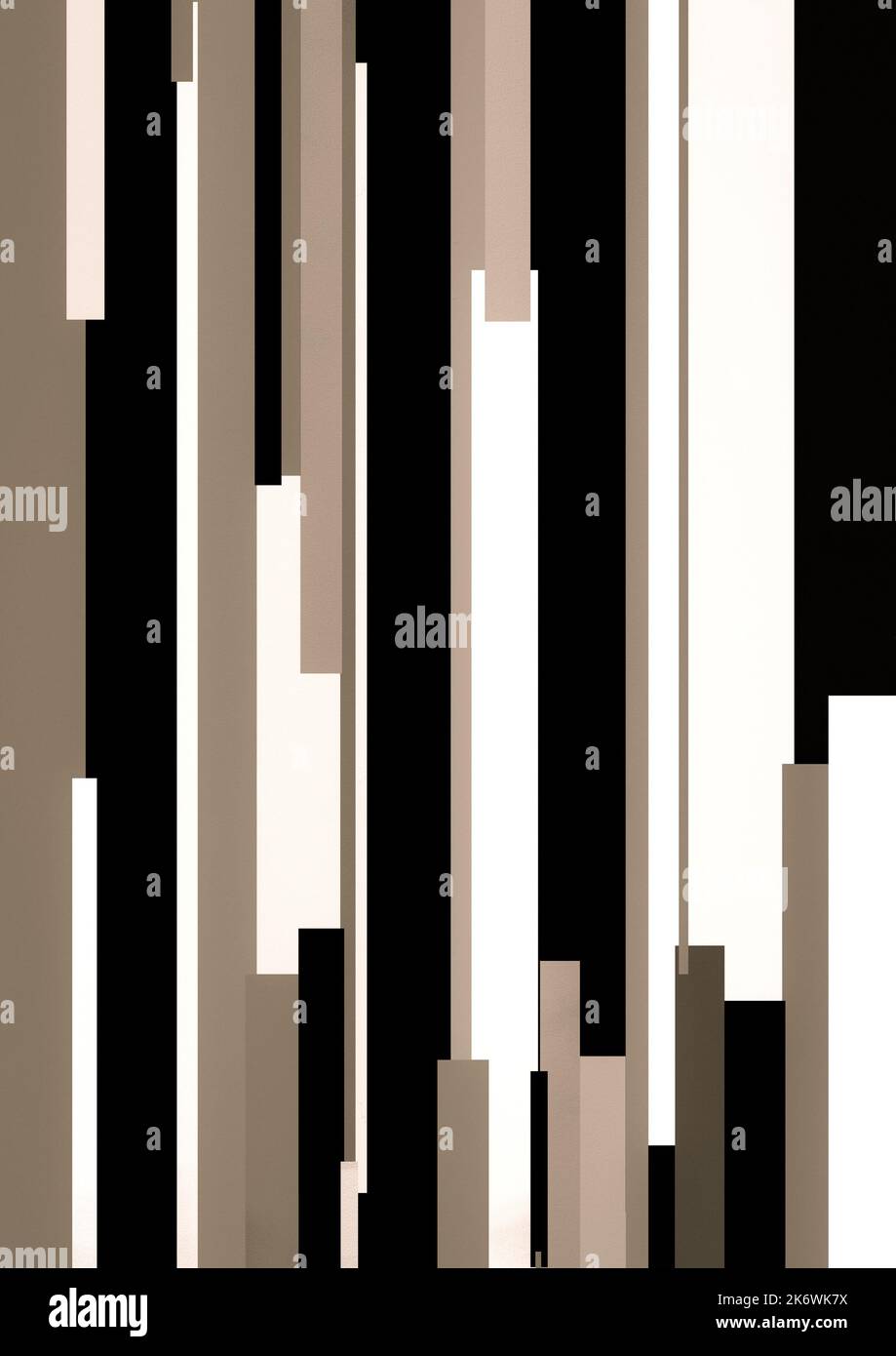 Bars in brown, white and black as retro background Stock Photo