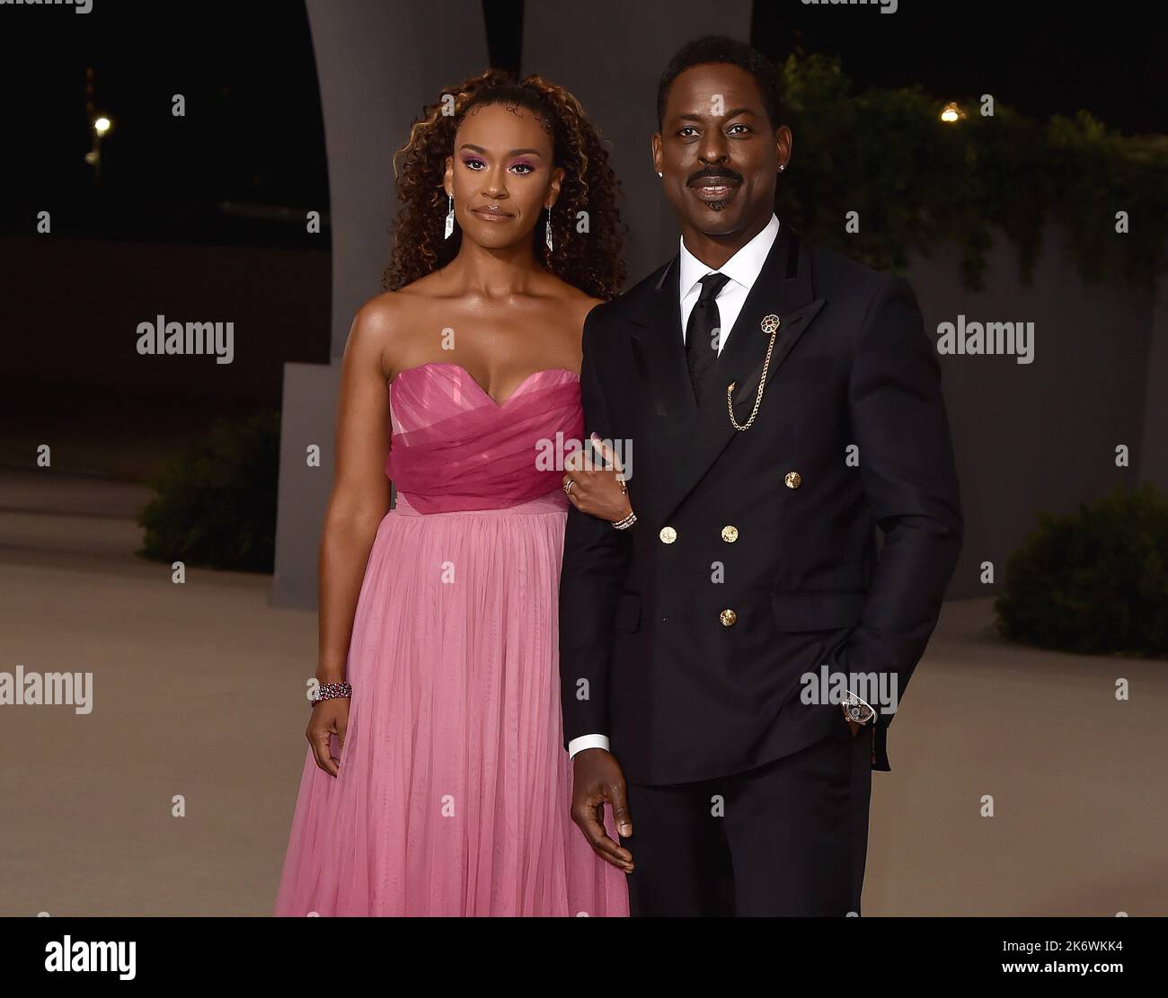 Ryan Michelle Bathe and Sterling K. Brown walking the red carpet at the