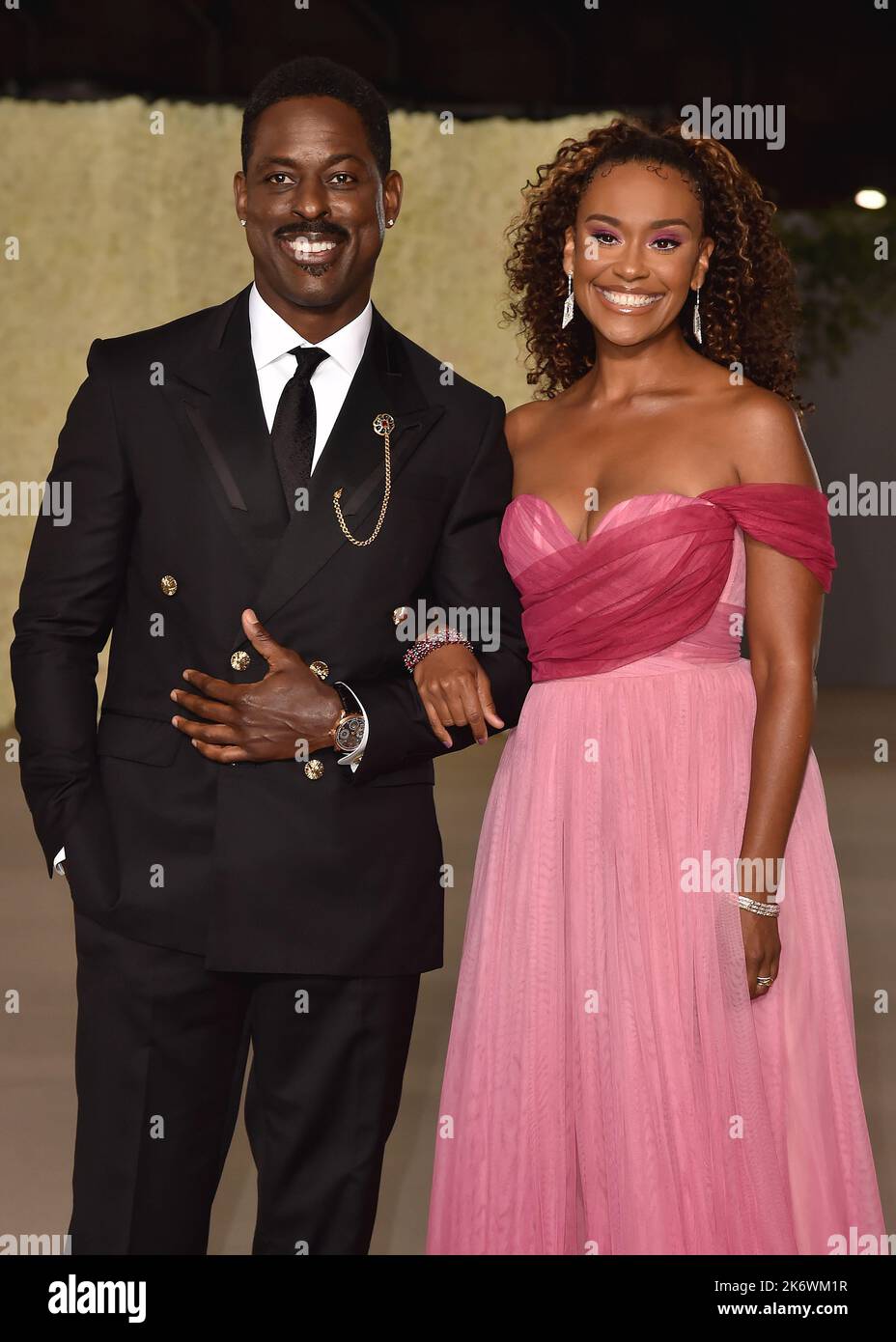 Sterling K. Brown and Ryan Michelle Bathe walking the red carpet at the
