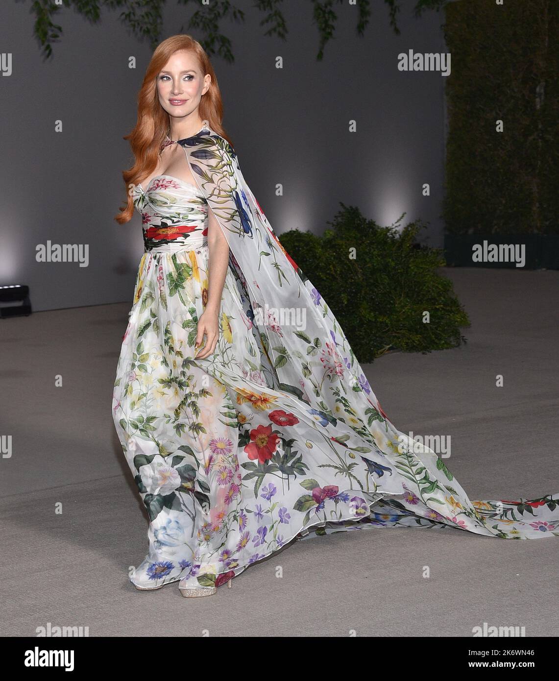 Jessica Chastain arriving at The Second Annual Academy Museum Gala held