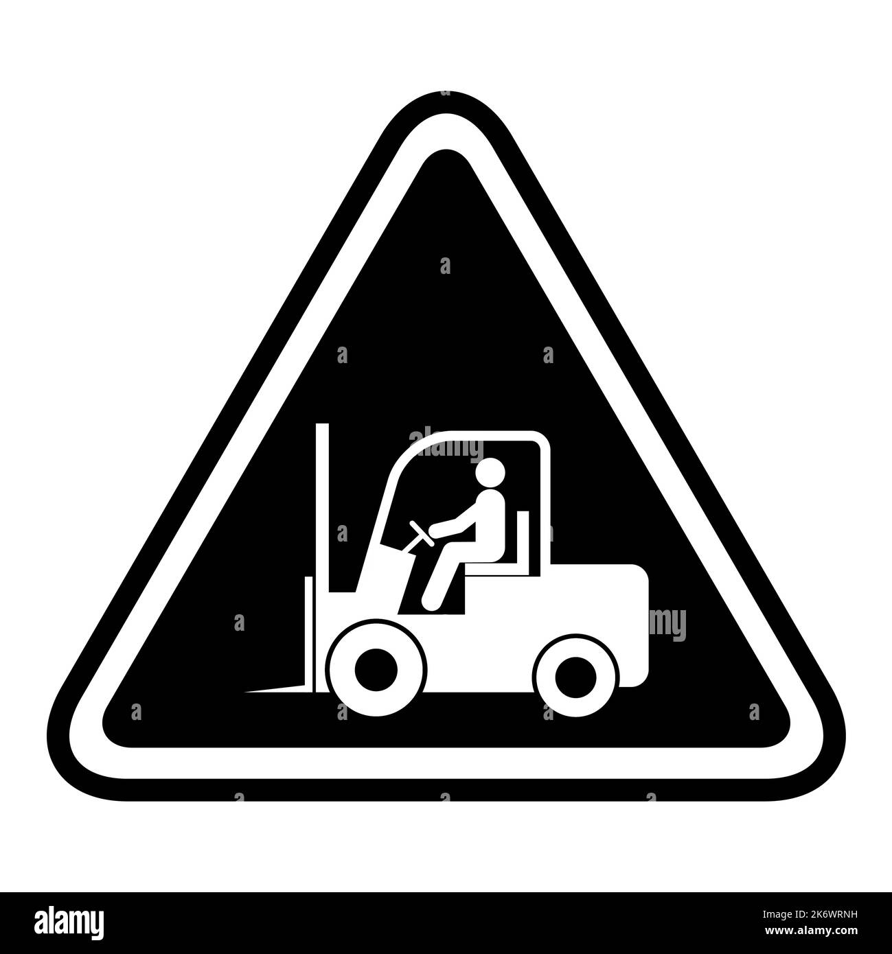 Forklift transport icon, industry vehicle machine symbol, fork truck