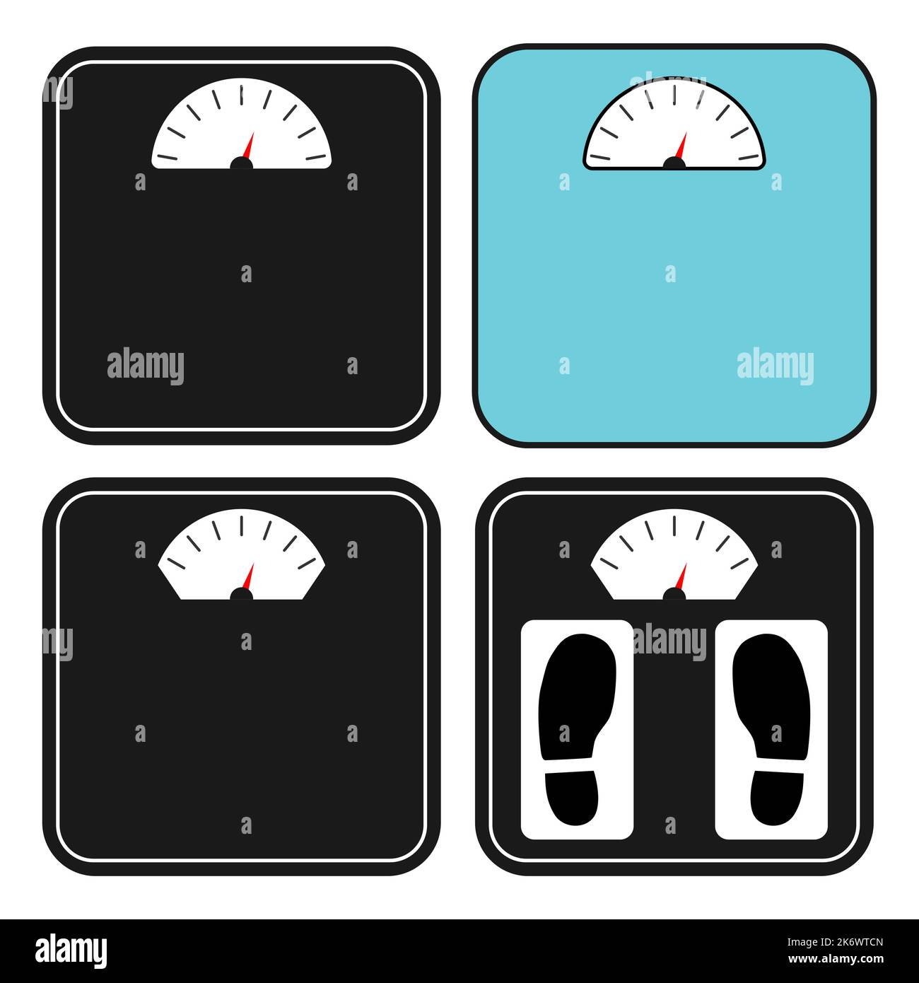 Set of Weight scale icon, healthy diet body symbol, loss calorie