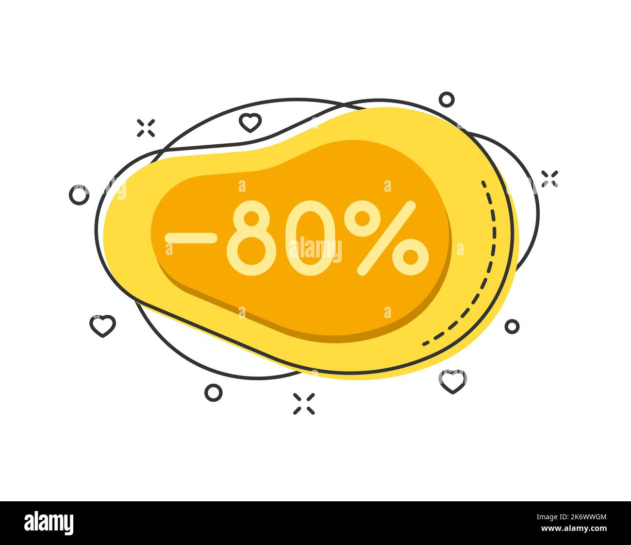 Discount 80 percent in Stock Vector Images - Alamy