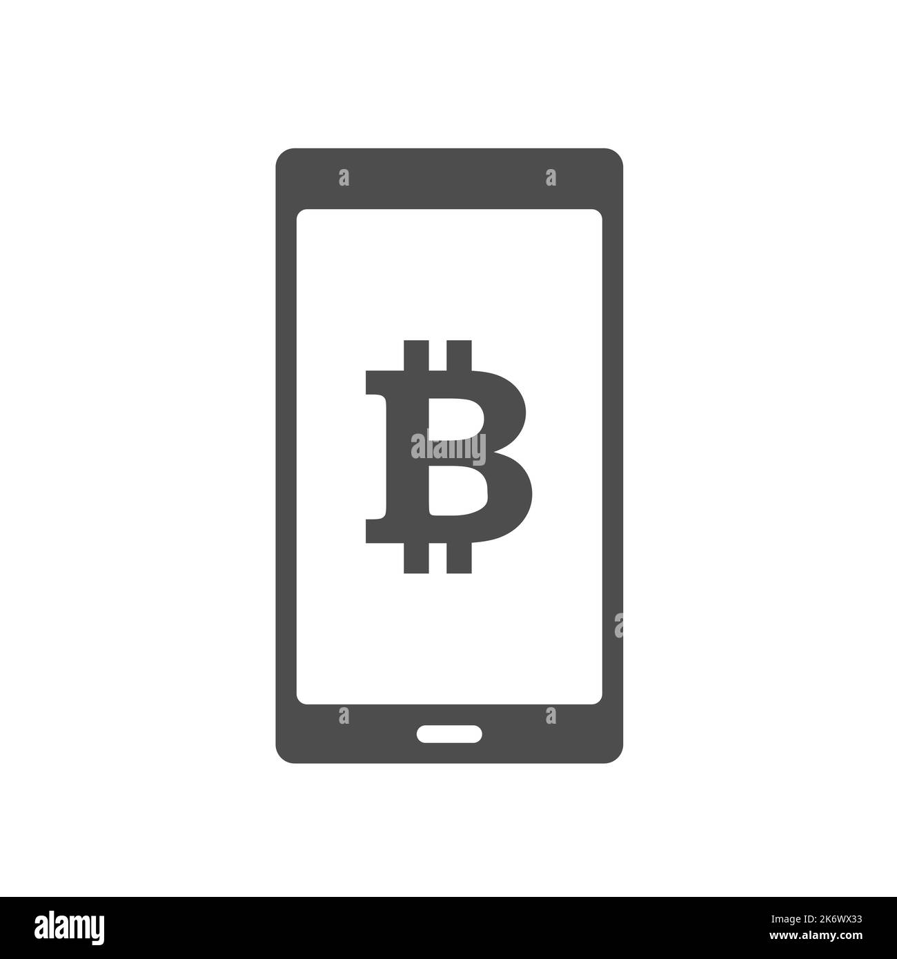 bitcoin digital money silhouette vector icon Stock Vector