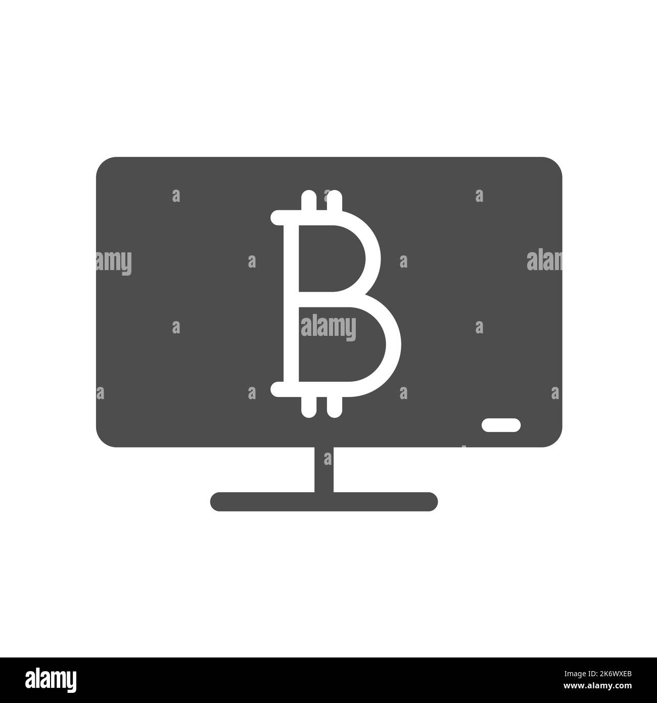 bitcoin digital money silhouette vector icon Stock Vector