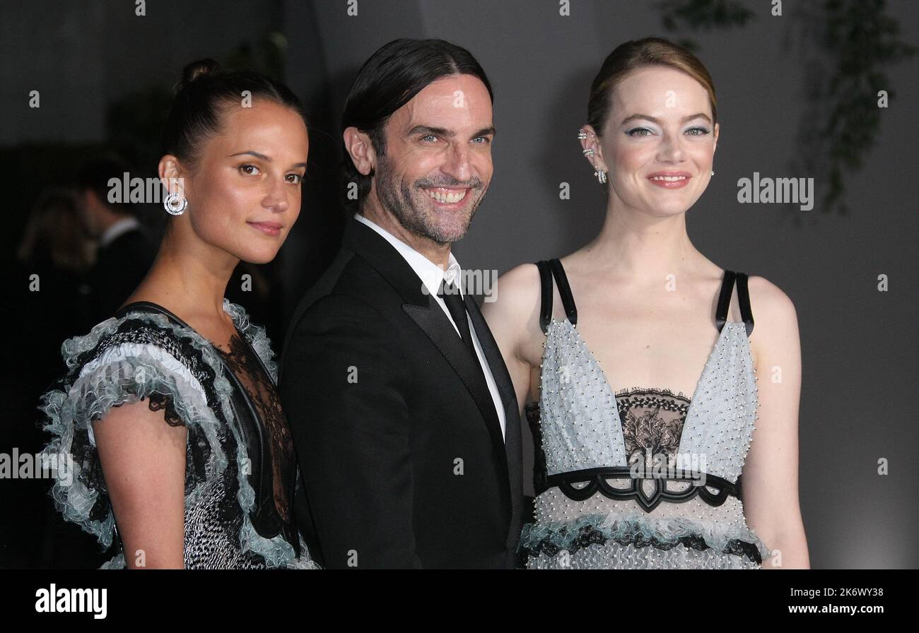 Alicia Vikander, Nicolas Ghesquière, Emma Stone attend the 2nd Annual