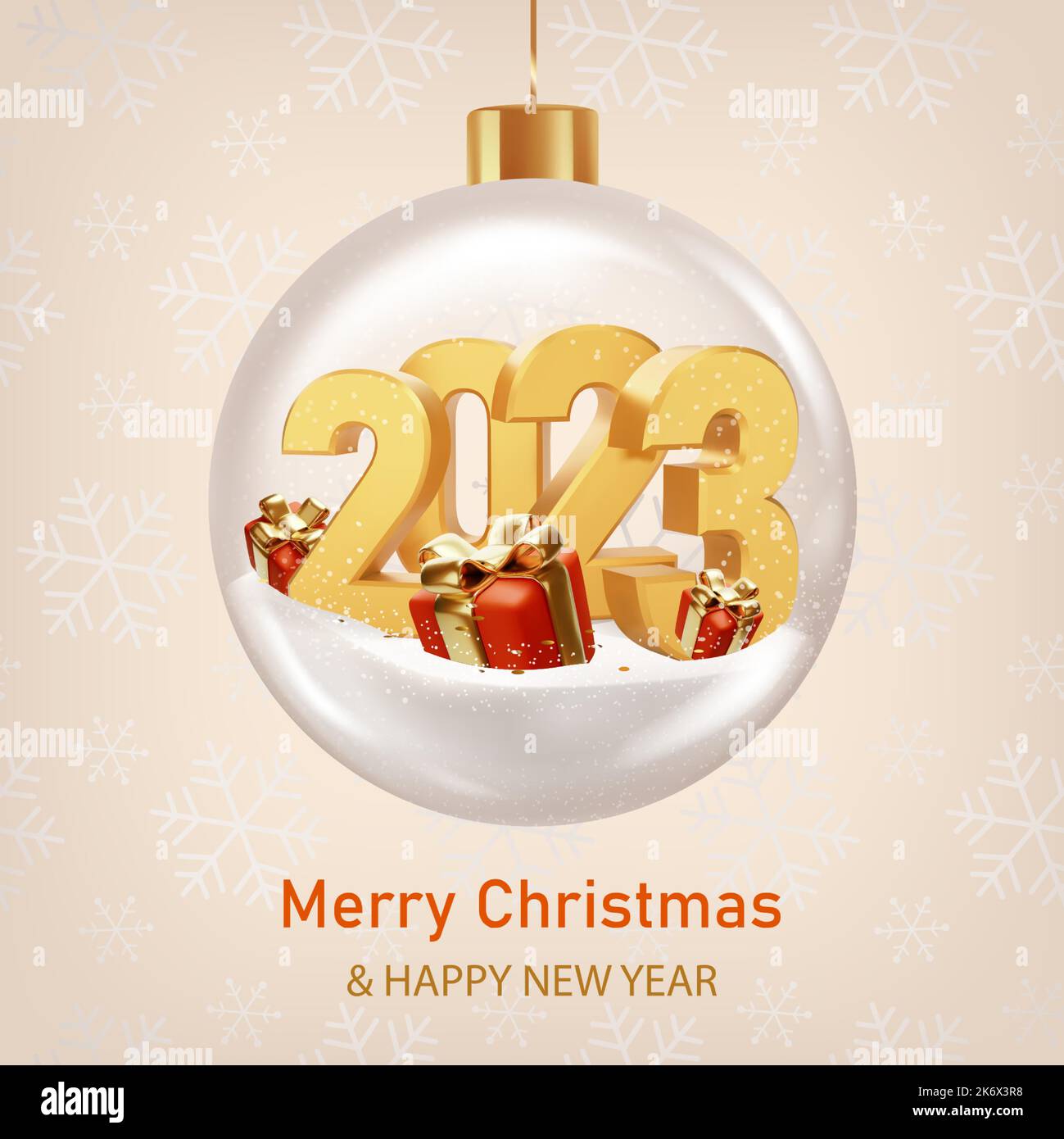 Happy new year 2023 transparent background hi-res stock photography and