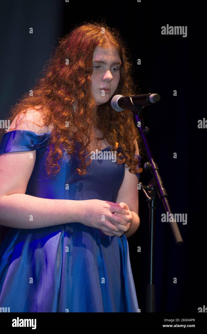 Charlotte Lewis, Performing on stage the talent cast of the AGT at the Mermaid Theatre London. Now in its 11th year, another exciting talented show. All the performers are on the Autism spectrum but still talent which Is seen in tonight's show, (Terry Scott/SPP) Credit: SPP Sport Press Photo. /Alamy Live News Credit: SPP Sport Press Photo. /Alamy Live News Stock Photo