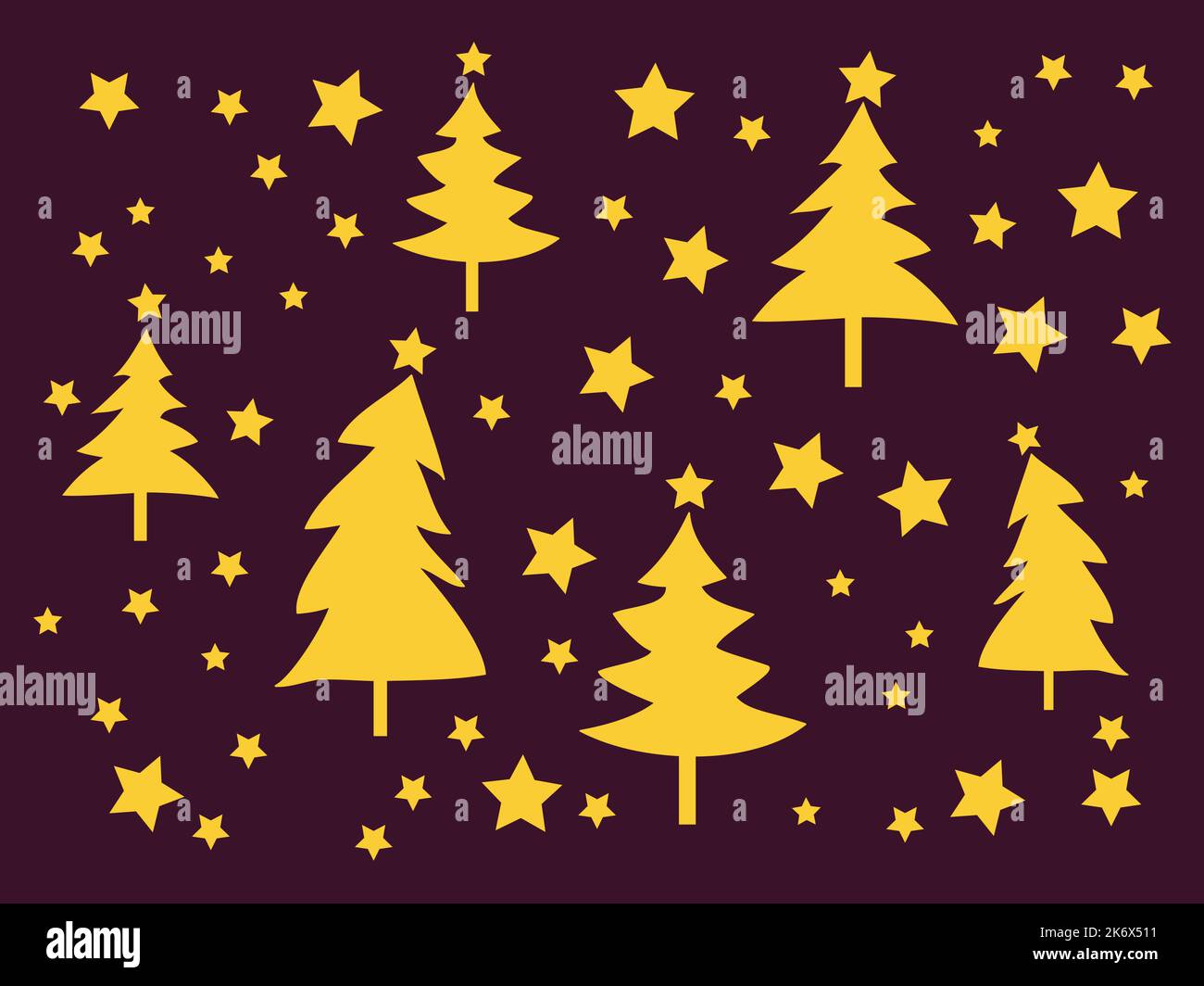 Dancing Christmas trees Stock Vector