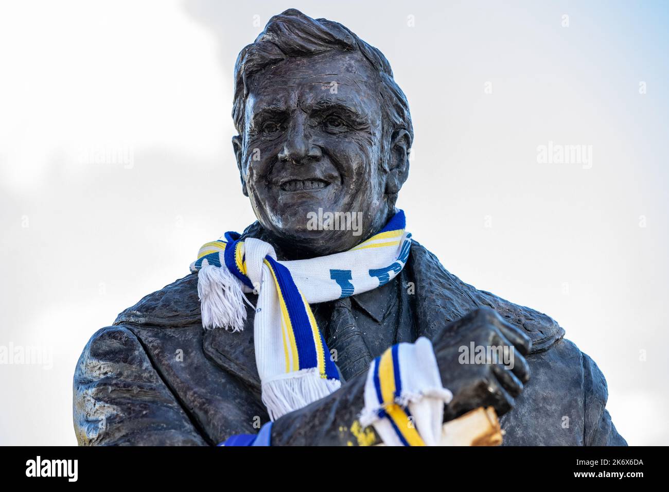 The Don Revie statue outside Elland Road Stadium ahead of the Premier