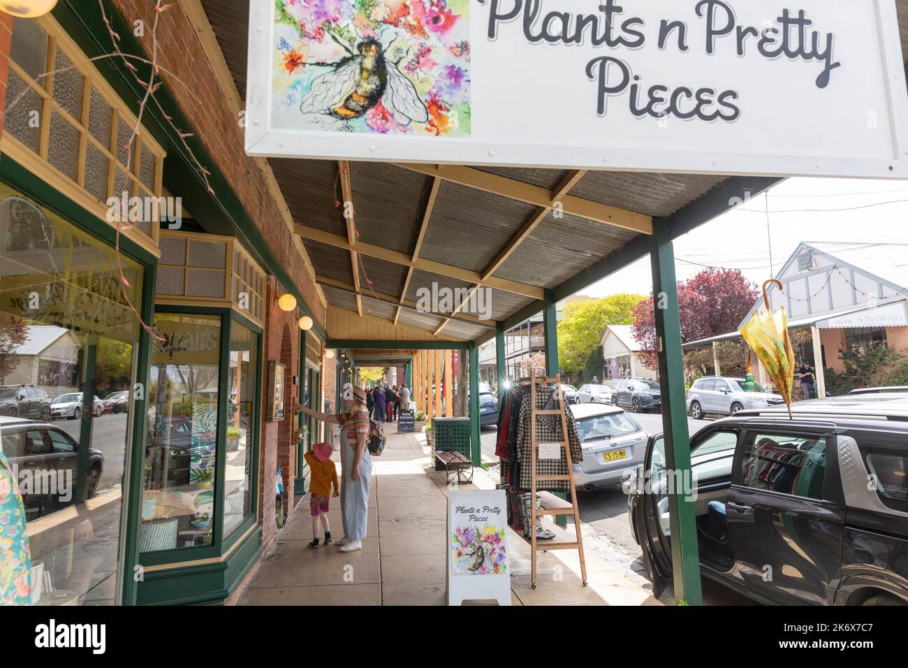 Millthorpe historic village in central western New South Wales and shops and stores on Pym