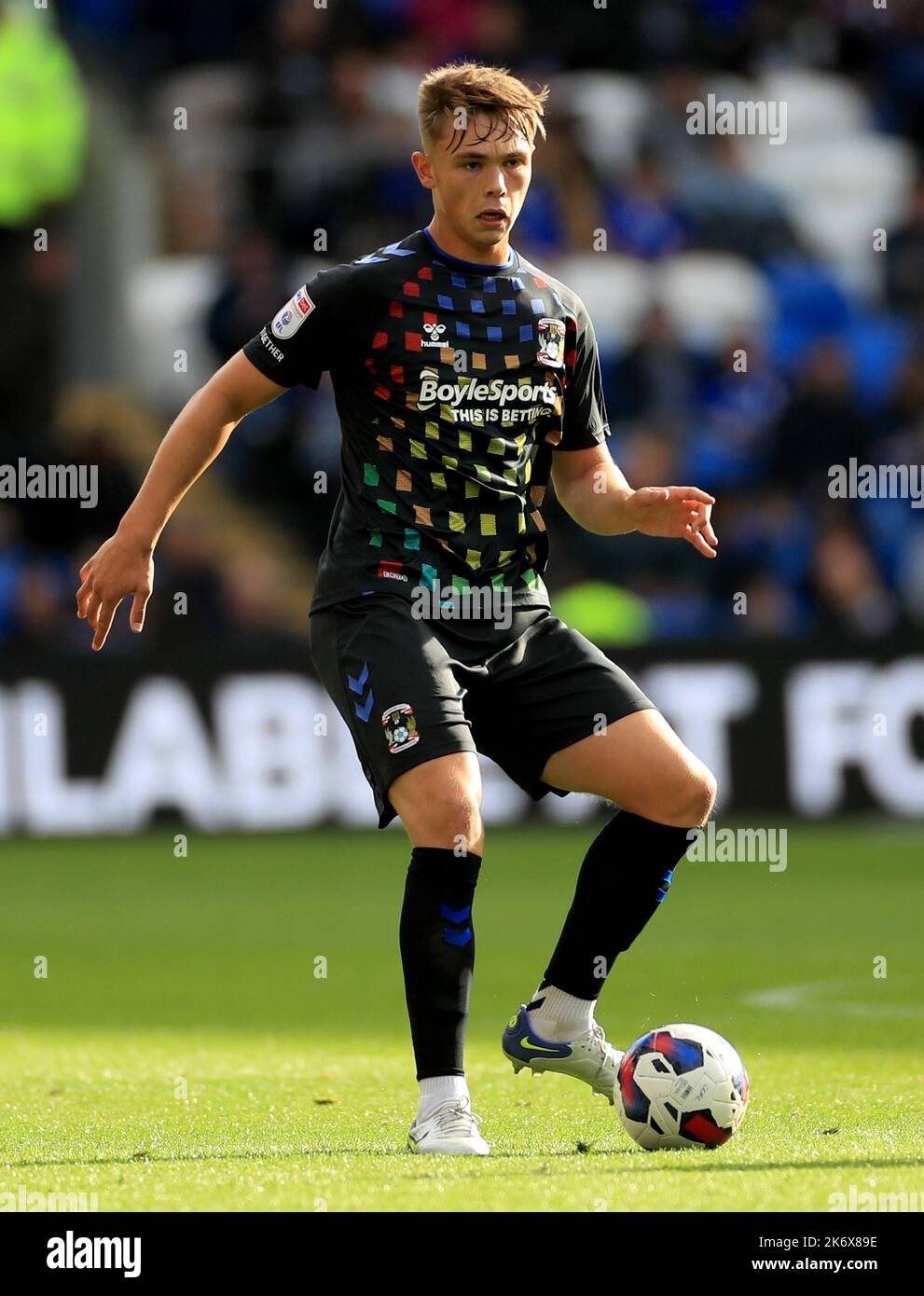 Coventry City's Callum Doyle in action during the Sky Bet Championship match at Cardiff City Stadium, Cardiff. Picture date: Saturday October 15, 2022. Stock Photo