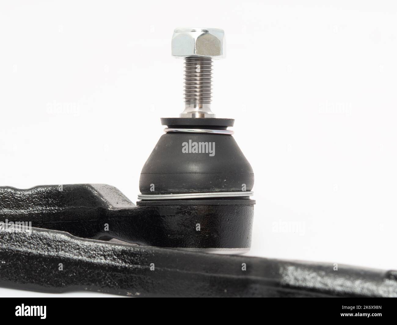 Car track rod end steering joint isolated against a white background. Spare part Stock Photo Alamy