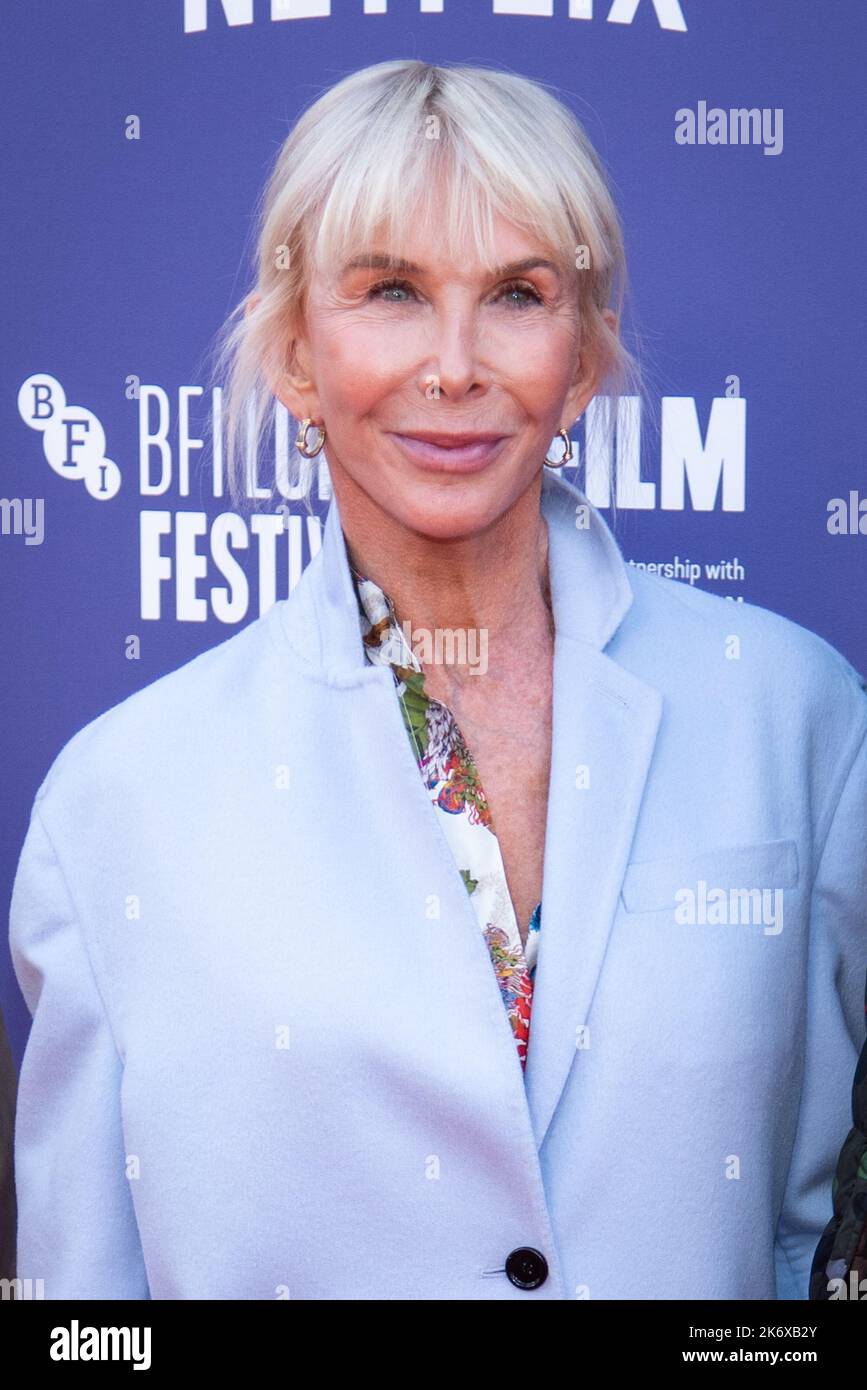 London, UK. 15th Oct, 2022. Trudie Styler attends the 'Guillermo Del Toro's Pinocchio' World Premiere, during the 66th BFI London Film Festival at The Royal Festival Hall. Credit: SOPA Images Limited/Alamy Live News Stock Photo