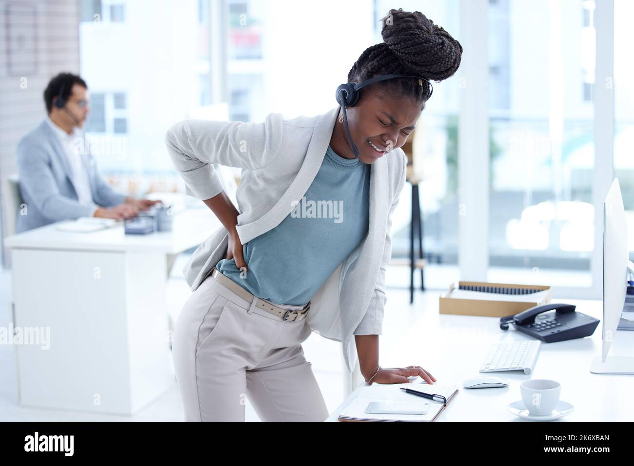 I can feel the long hours catching up to me. a young call centre 