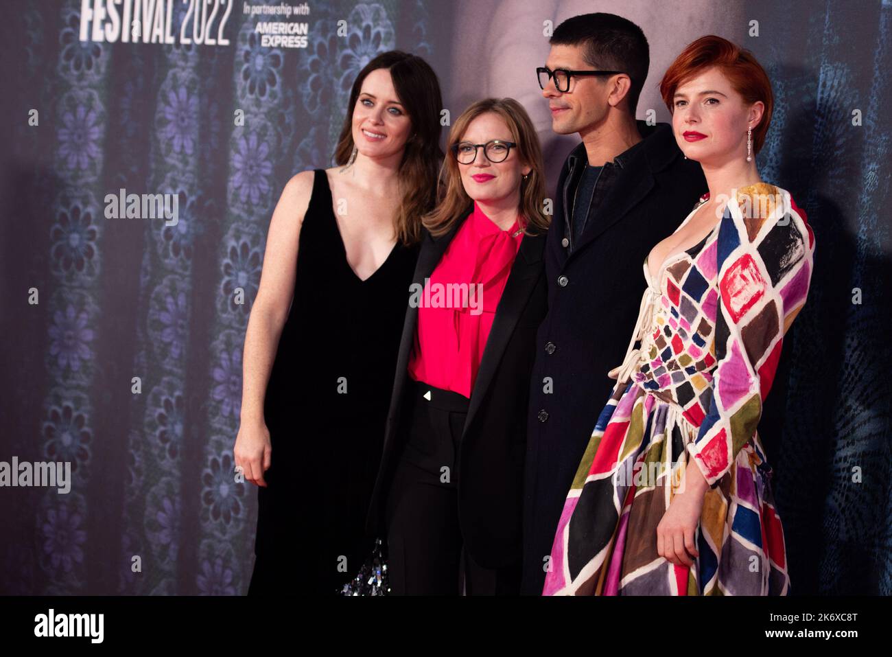 Claire Foy, Sarah Polley, Ben Whishaw and Jessie Buckley attend the UK Premiere of 'Women Talking' during the 66th BFI London Film Festival at The Royal Festival Hall. (Photo by Loredana Sangiuliano / SOPA Images/Sipa USA) Stock Photo