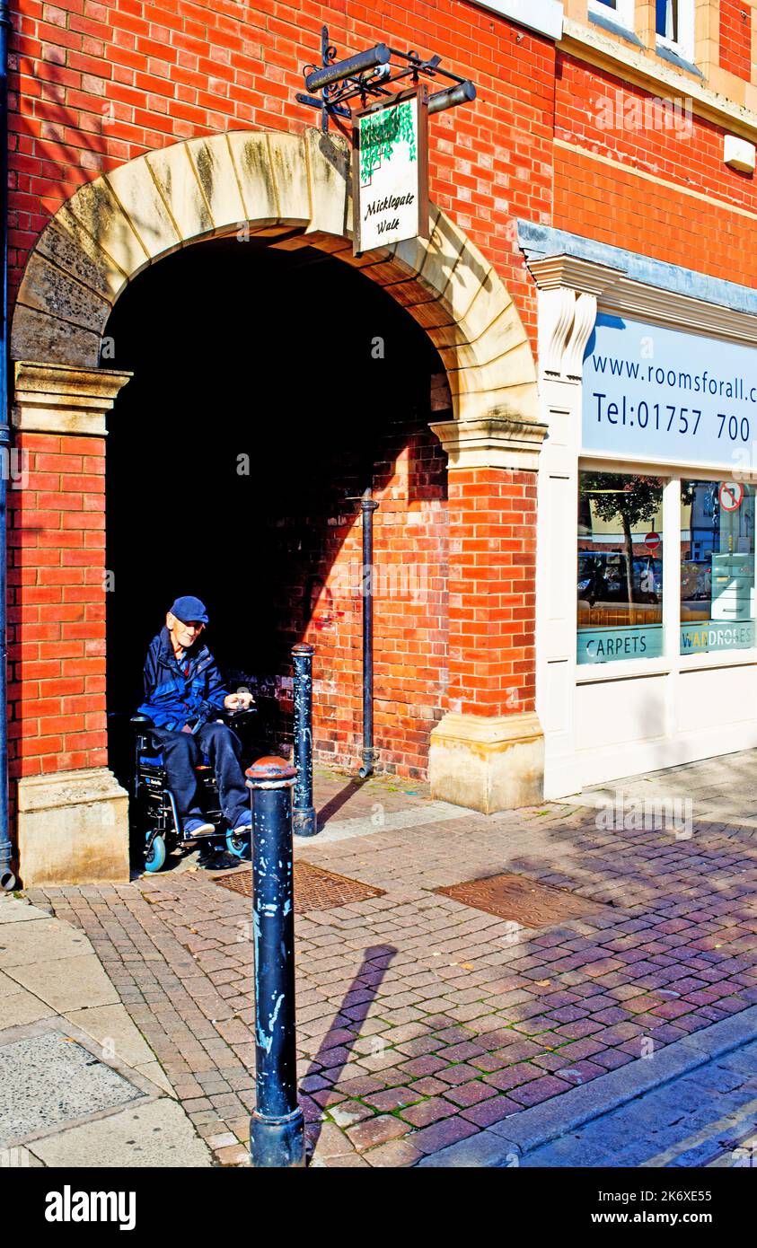 Archway to Micklegate Walk from Finkle Street, Selby, Yorkshire
