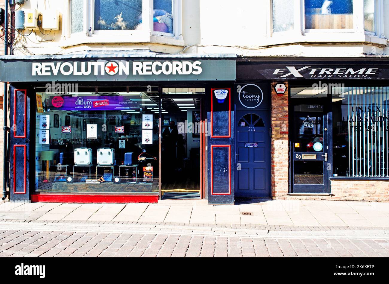 Revolution Records Store, Finkle Street, Selby, Yorkshire, England Stock Photo