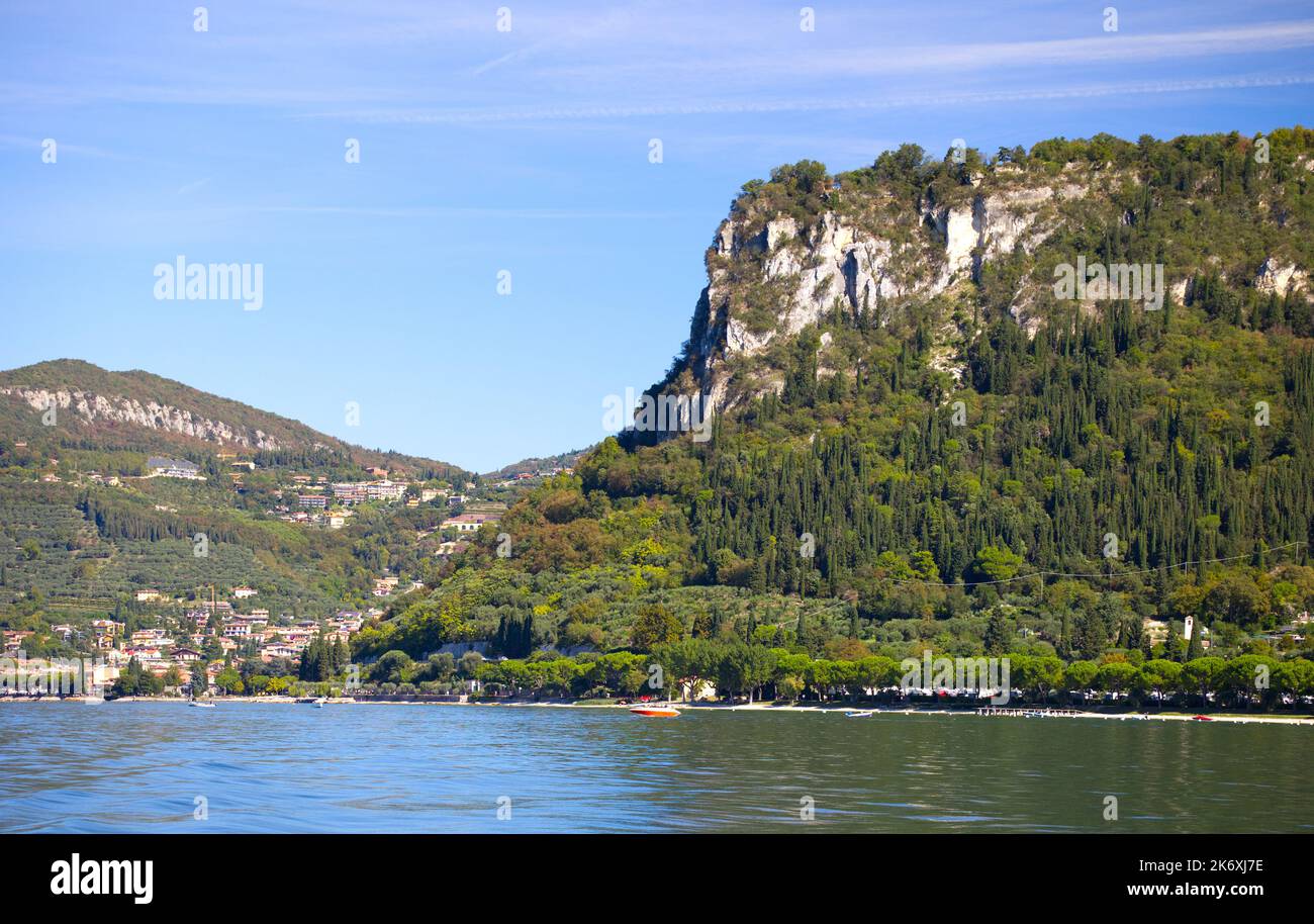 Images of Lake Garda in late summer at Garda, Bardolino and Lazise in the Italian Lakes - Veneto and Lombardy Stock Photo