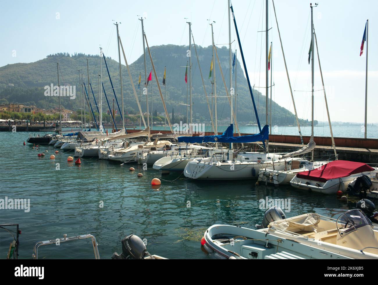 Images of Lake Garda in late summer at Garda, Bardolino and Lazise in the Italian Lakes - Veneto and Lombardy Stock Photo