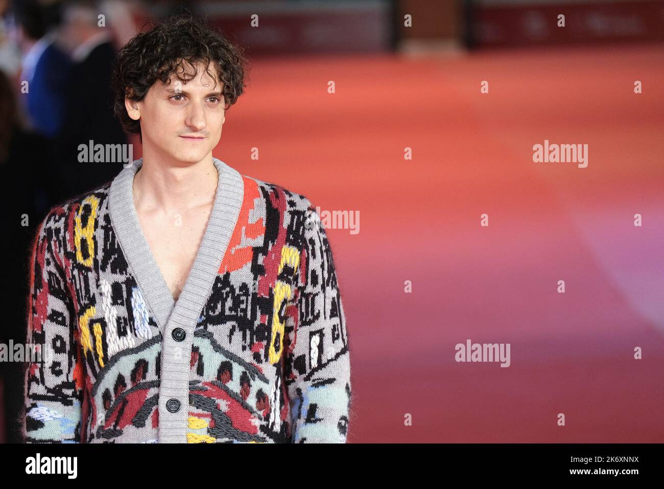 Rome, Italy. 15th Oct, 2022. Antonio Bannò for 'Il Principe di Roma' film on red carpet during the 3rd day of the Rome Film Festival. He wears 'Missoni' (Photo by Elena Vizzoca/Pacific Press) Credit: Pacific Press Media Production Corp./Alamy Live News Stock Photo