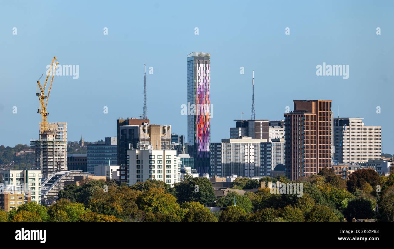 Croydon's saffron tower Saffron Square, surrounded by other tall
