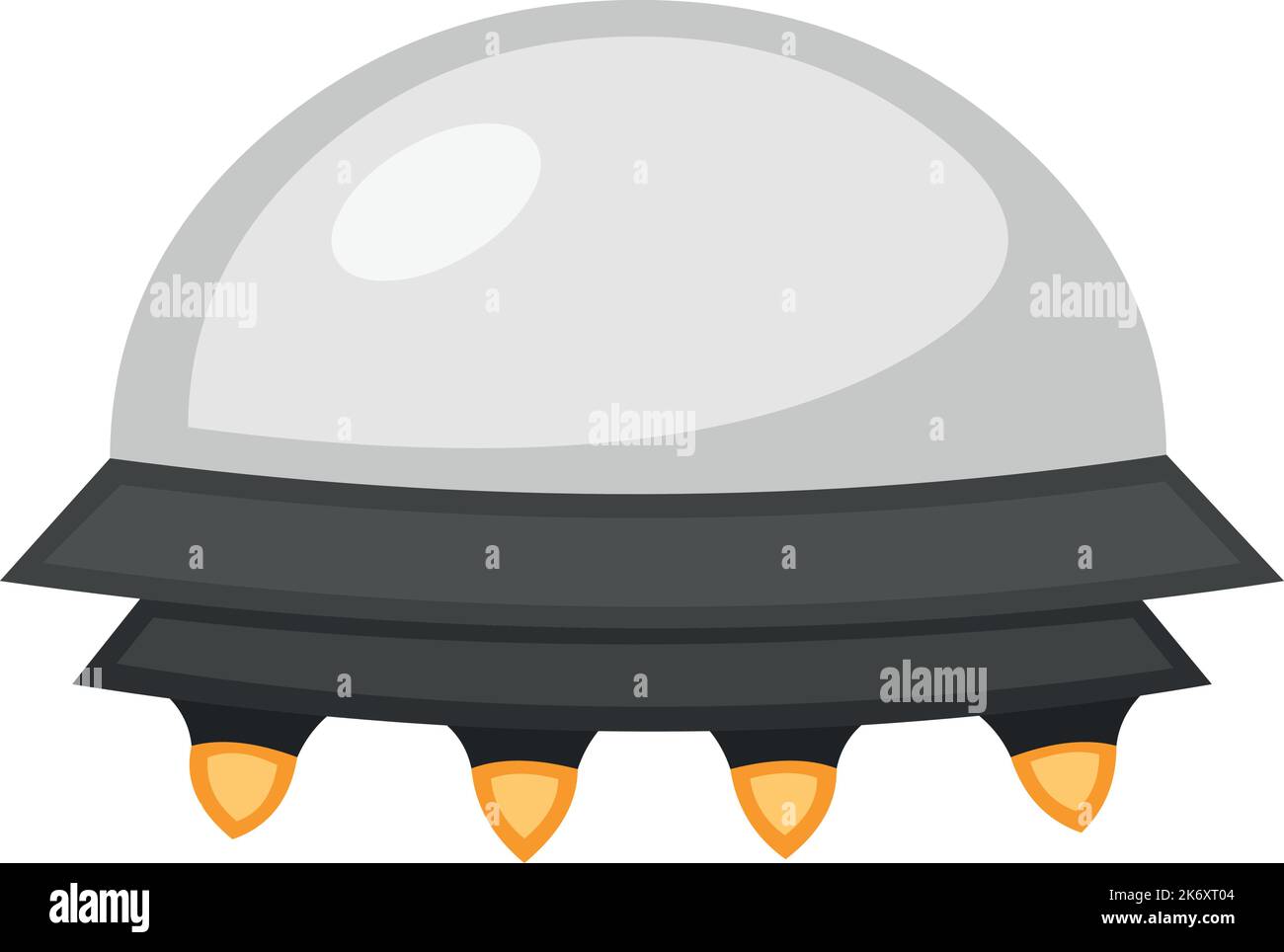 Vector illustration of a flying saucer or ufo Stock Vector