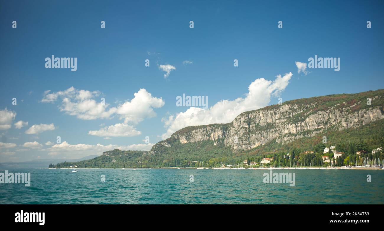 Images of Lake Garda in late summer at Garda, Bardolino and Lazise in the Italian Lakes - Veneto and Lombardy Stock Photo