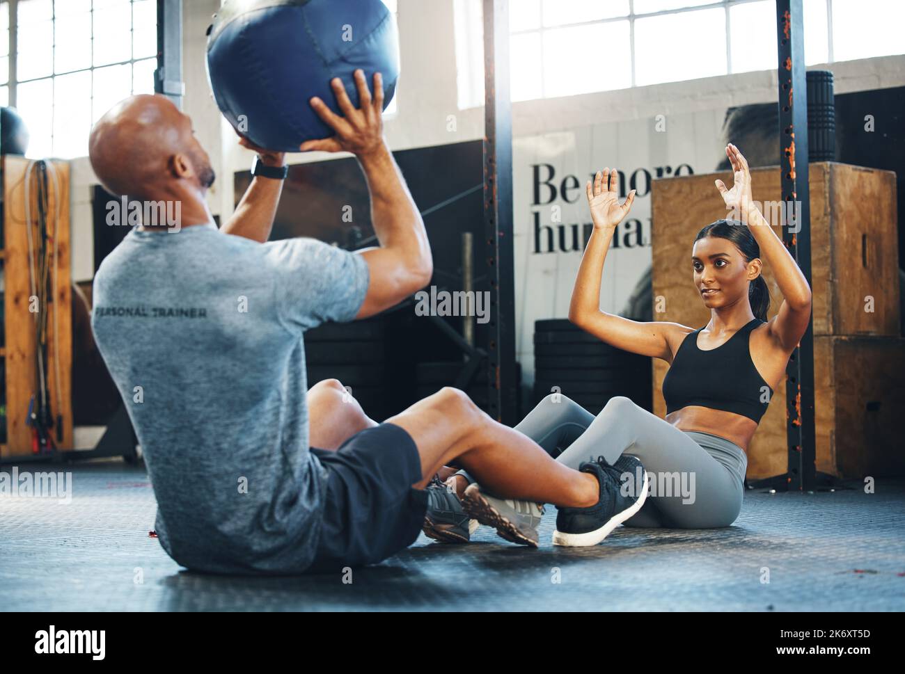 Develop full body power and build strength. a sporty young woman