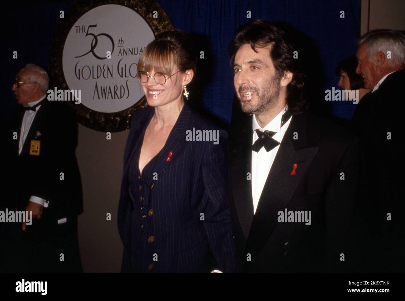 Al Pacino and Lyndall Hobbs at The 50th Annual Golden Globe Awards at