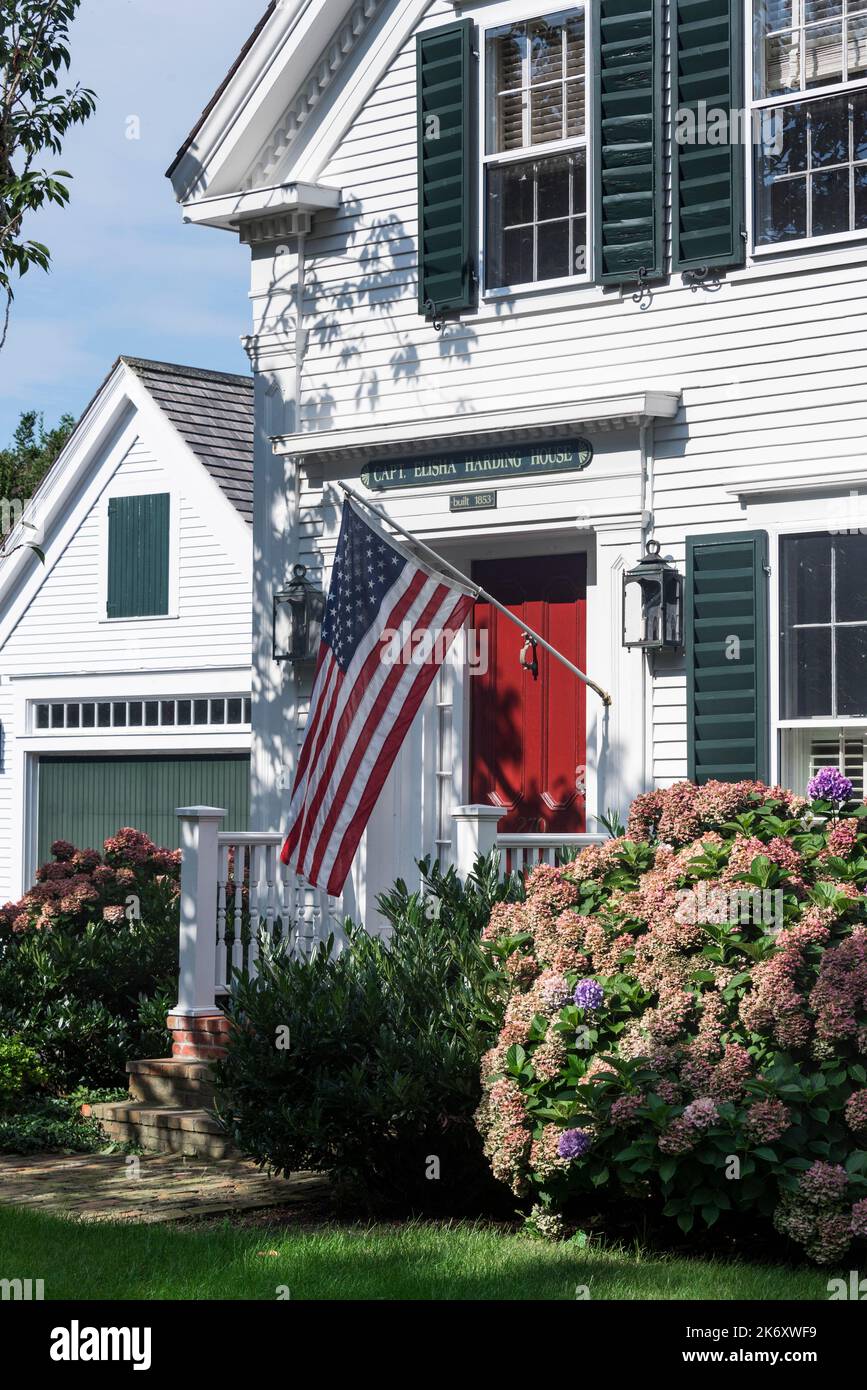 Historic Captain Elisha Harding House Stock Photo