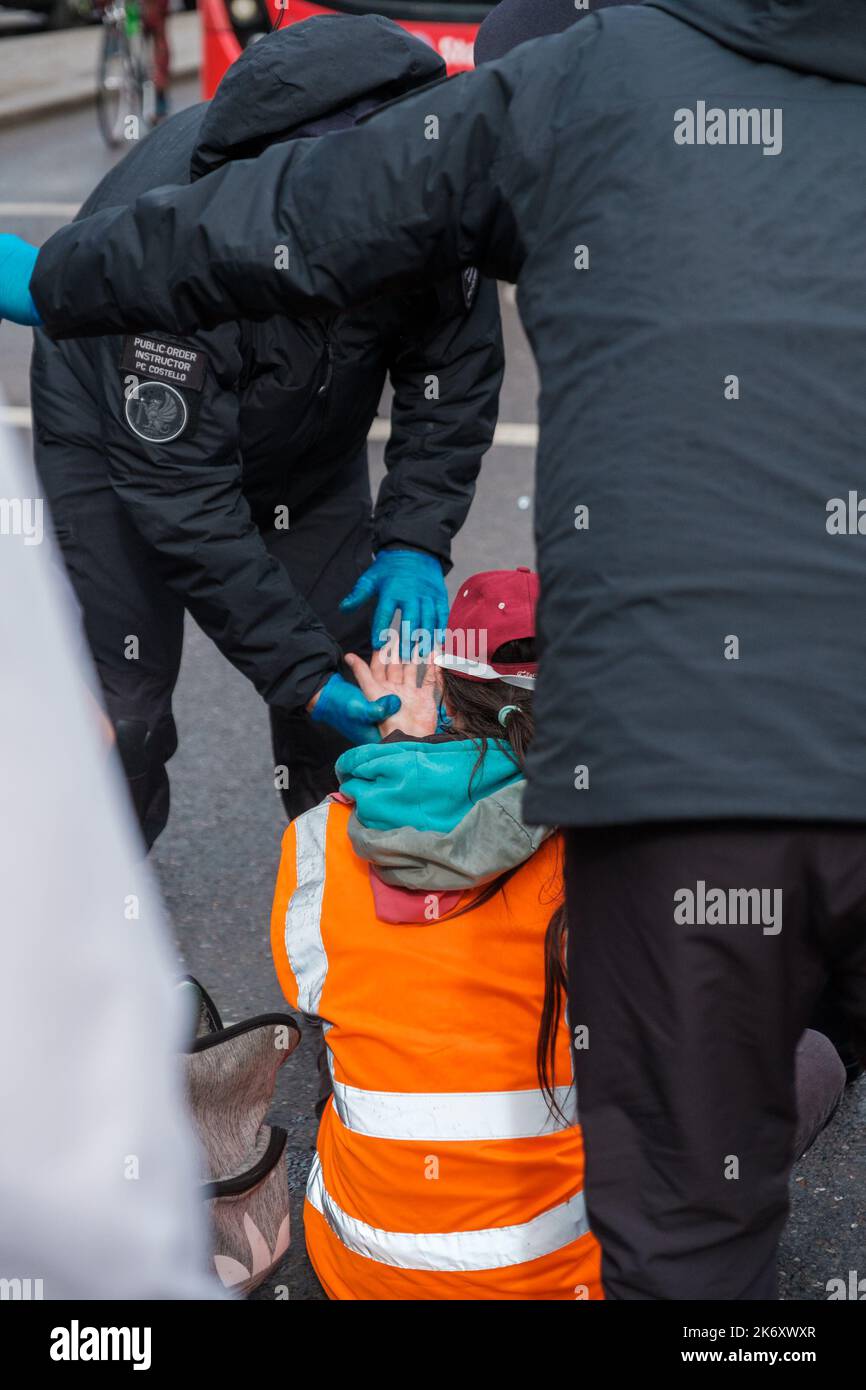 Just Stop oil continue to block various parts of London leading to a