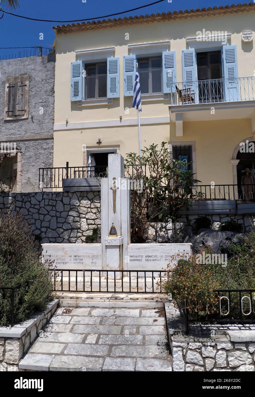 war memorial, Ay Eufemia, Kefalonia ,Greece,Europe Stock Photo Alamy