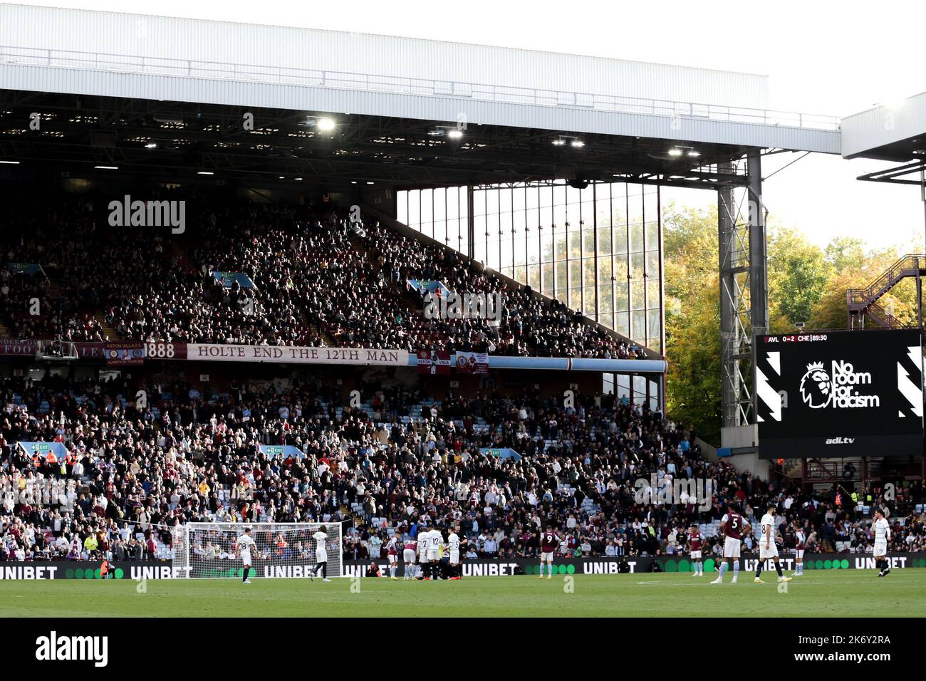 Birmingham, UK. 16th October, 2022. The Holte End during the Premier League match Aston Villa vs Chelsea at Villa Park, Birmingham, United Kingdom. 16th Oct, 2022. (Photo by Phil Bryan/News Images) Credit: News Images LTD/Alamy Live News Stock Photo