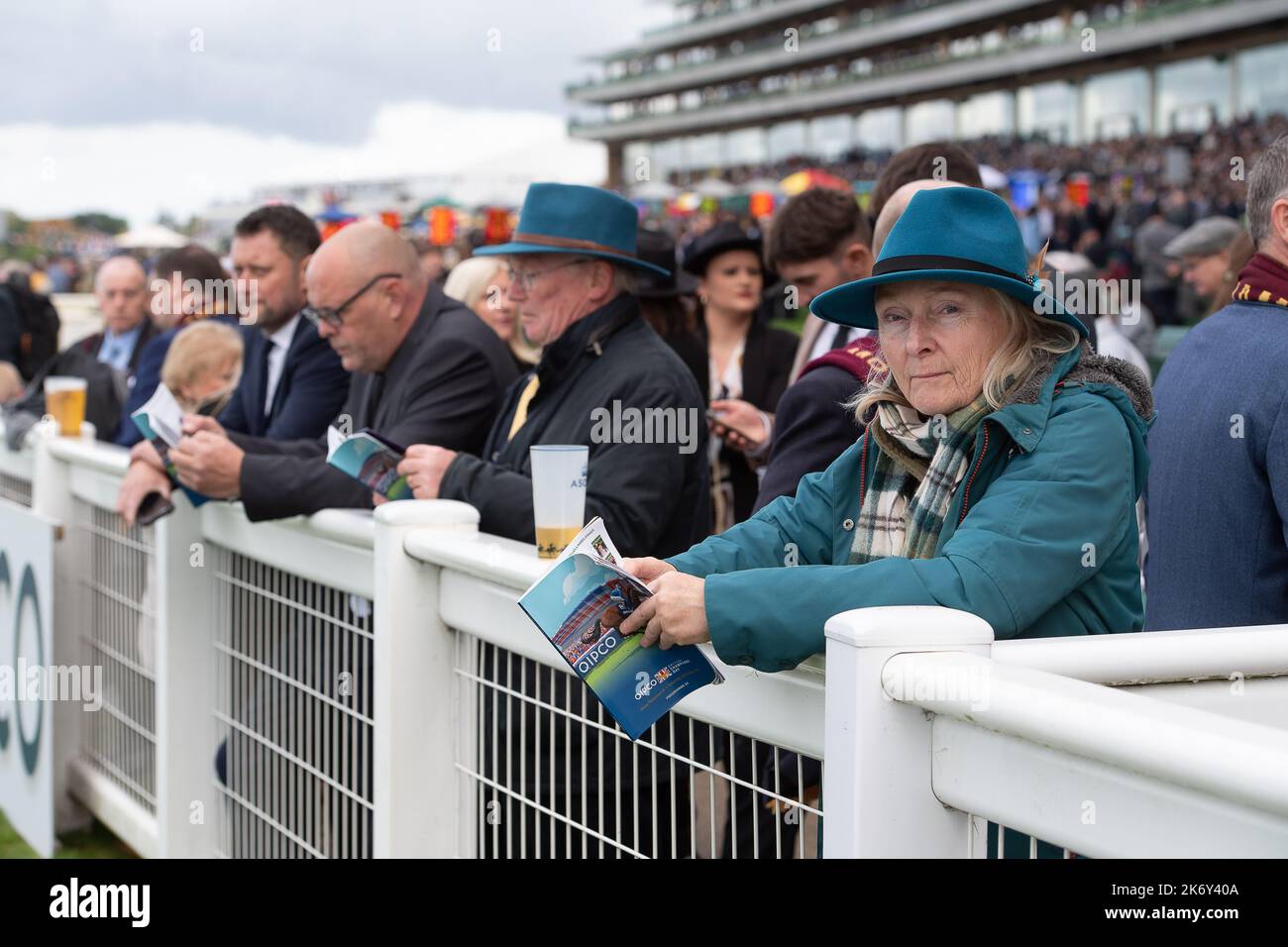 Ascot, Berkshire, UK. 15th October, 2022. Racegoers at the QIPCO