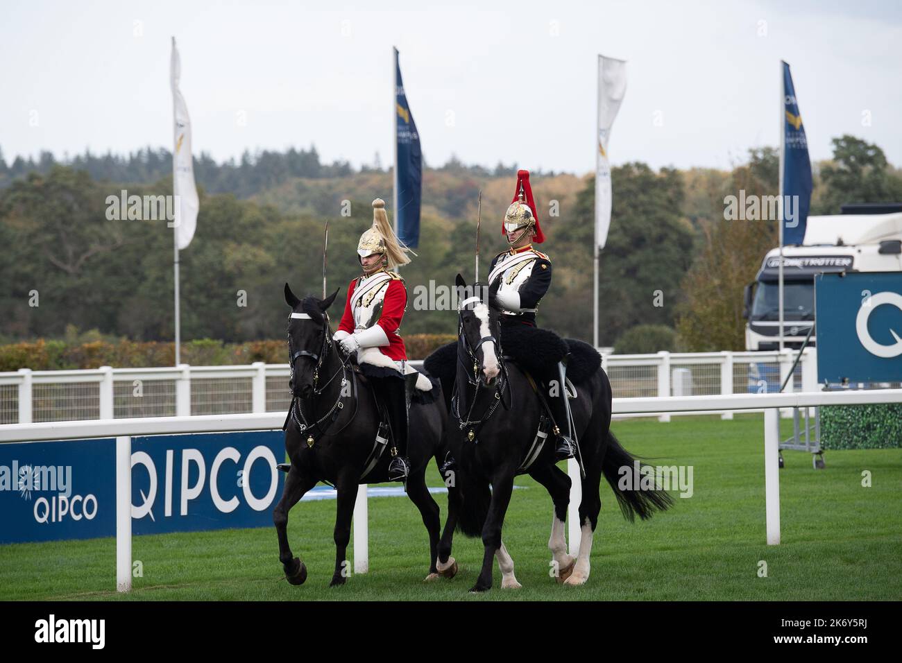 Ascot, Berkshire, UK. 15th October, 2022. Soliders from the Royal