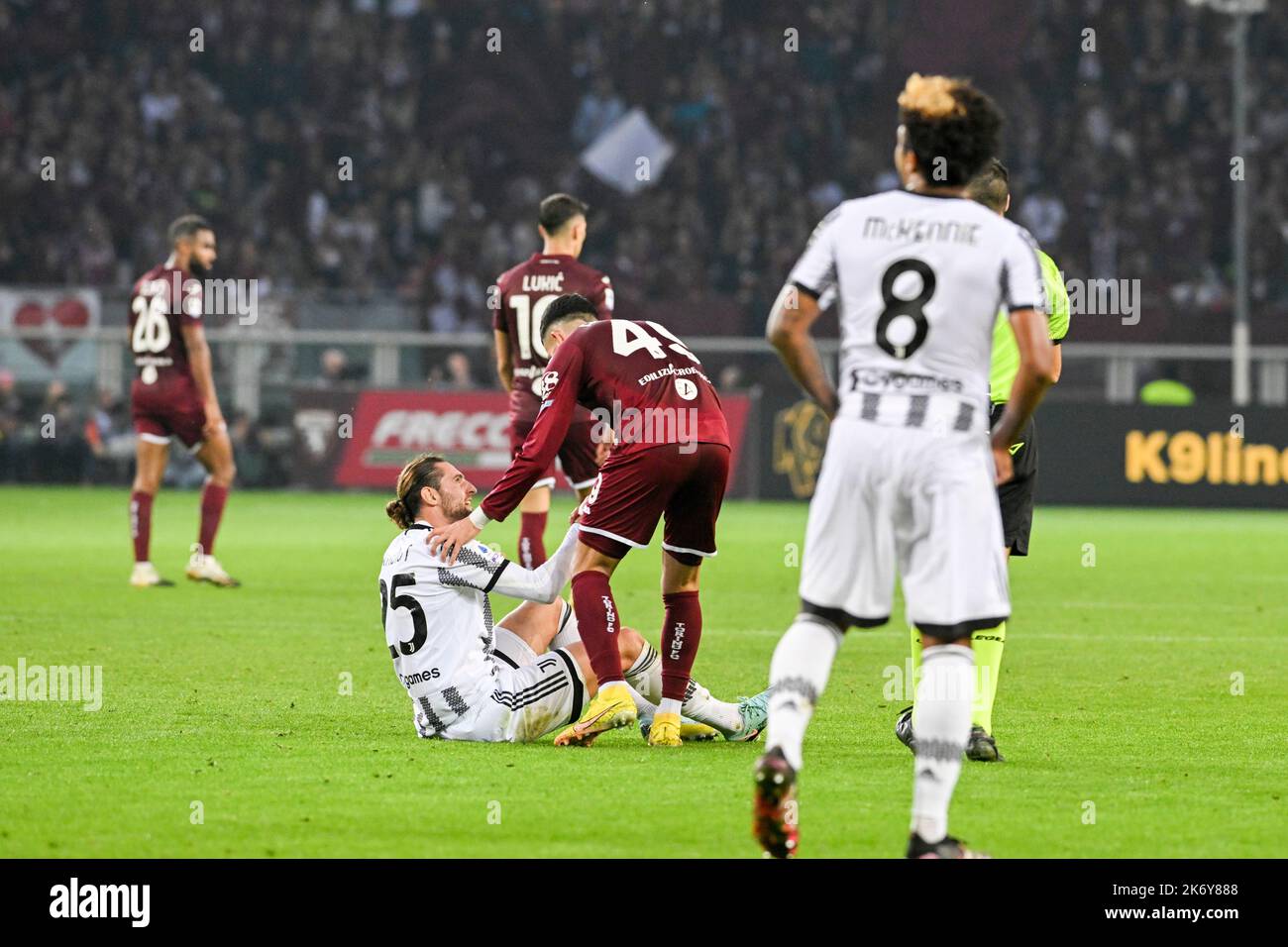 Adrien Rabiot of Juventus FC,Nemanja Radonjić of Torino FC, during the ...