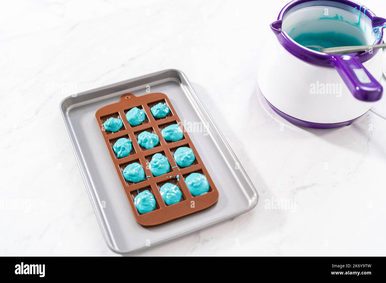 Mini mermaid chocolate bars Stock Photo