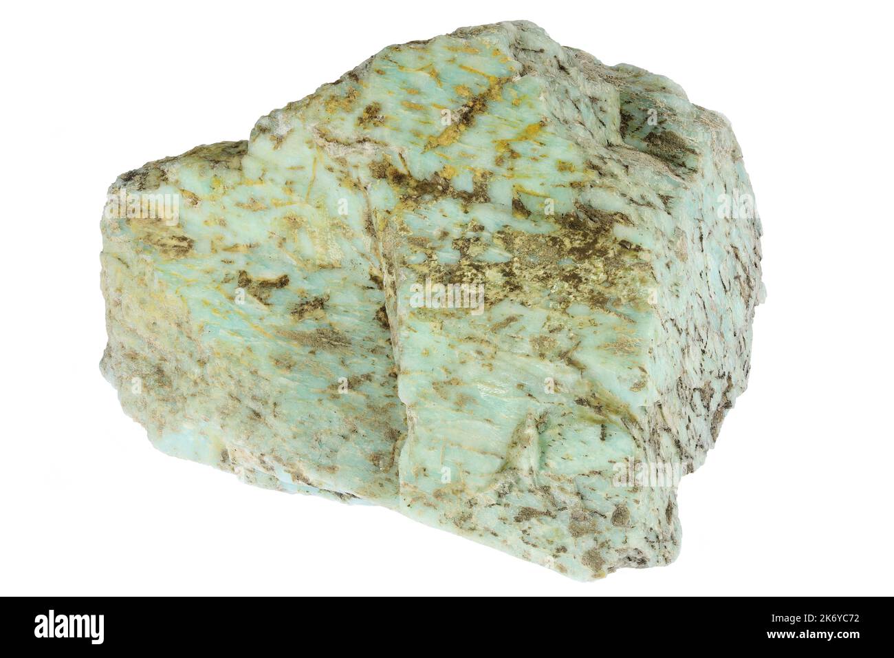 amazonite from the USA isolated on white background Stock Photo